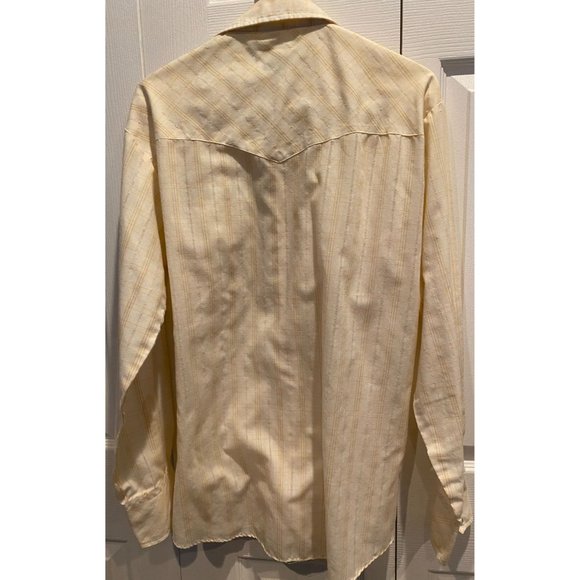 Prior Imperial Westerns, Western Style Long Sleeve Shirt size 16/35 Yellow Pearl - Picture 3 of 6